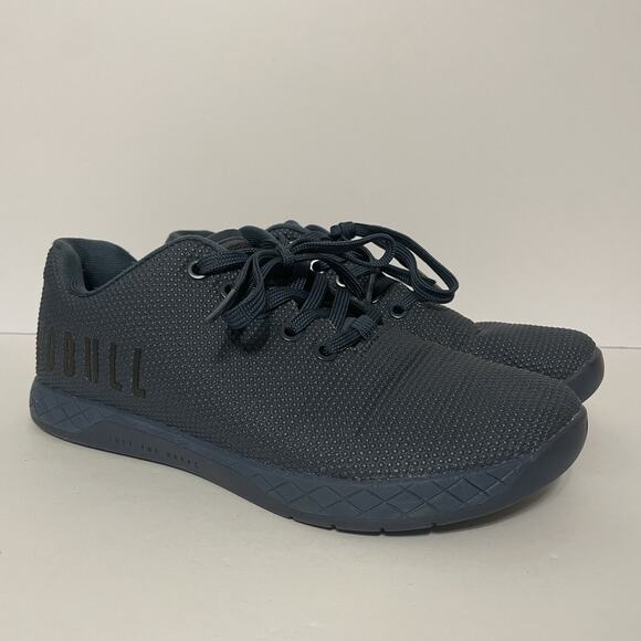 NO BULL Running Shoes Trainer Super Fabric Navy Blue Solid Size M 7 W 8.5 GUC - Picture 1 of 11
